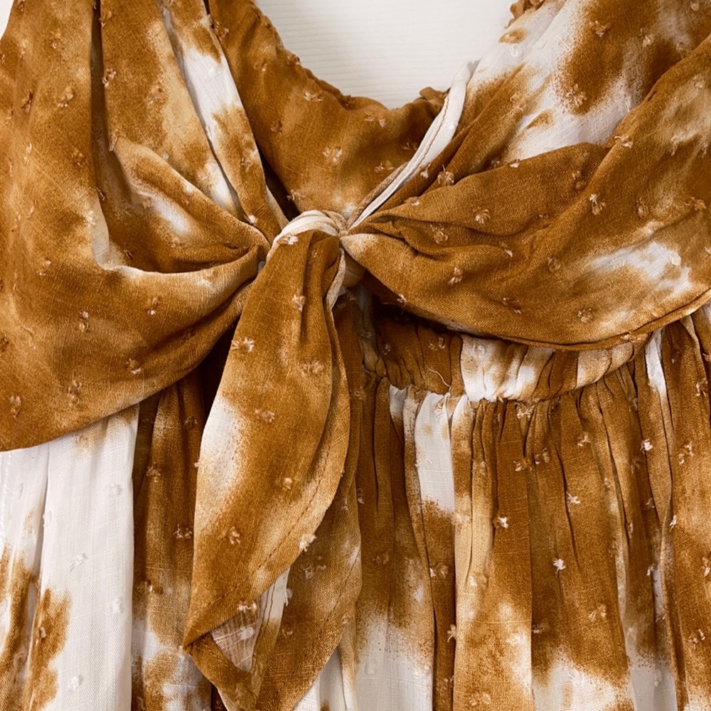 Strapless Tie-dyed short flair dress